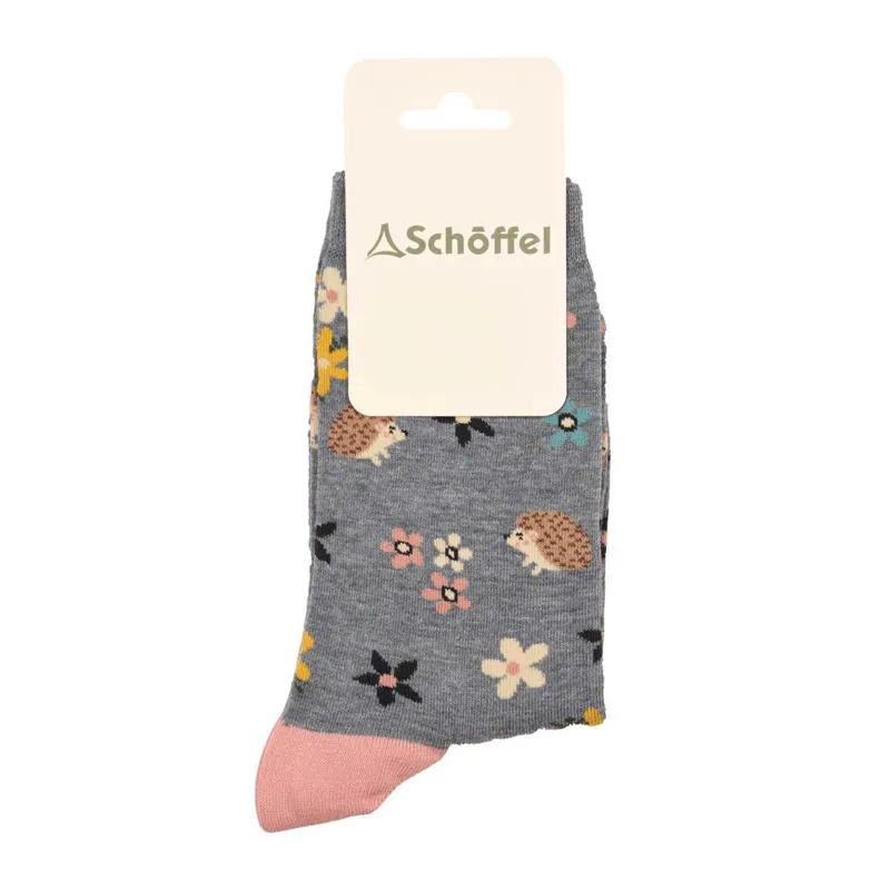 Schoffel Cotton Socks - Blue Hedgehog